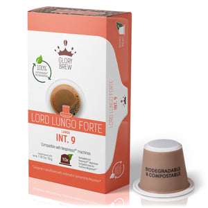 Glorybrew Nespresso Compostable Pods - Lord Lungo Forte - 10ct