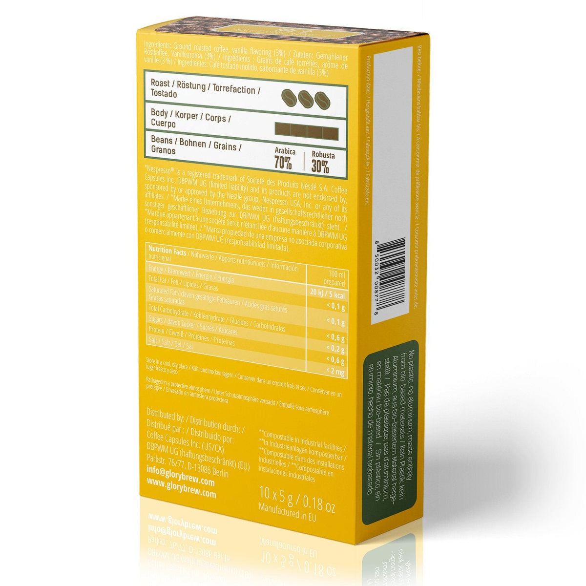 გლორიბრუ ვაიკონტ ვანილი - ბიოდეგრადირებადი კაფსულები