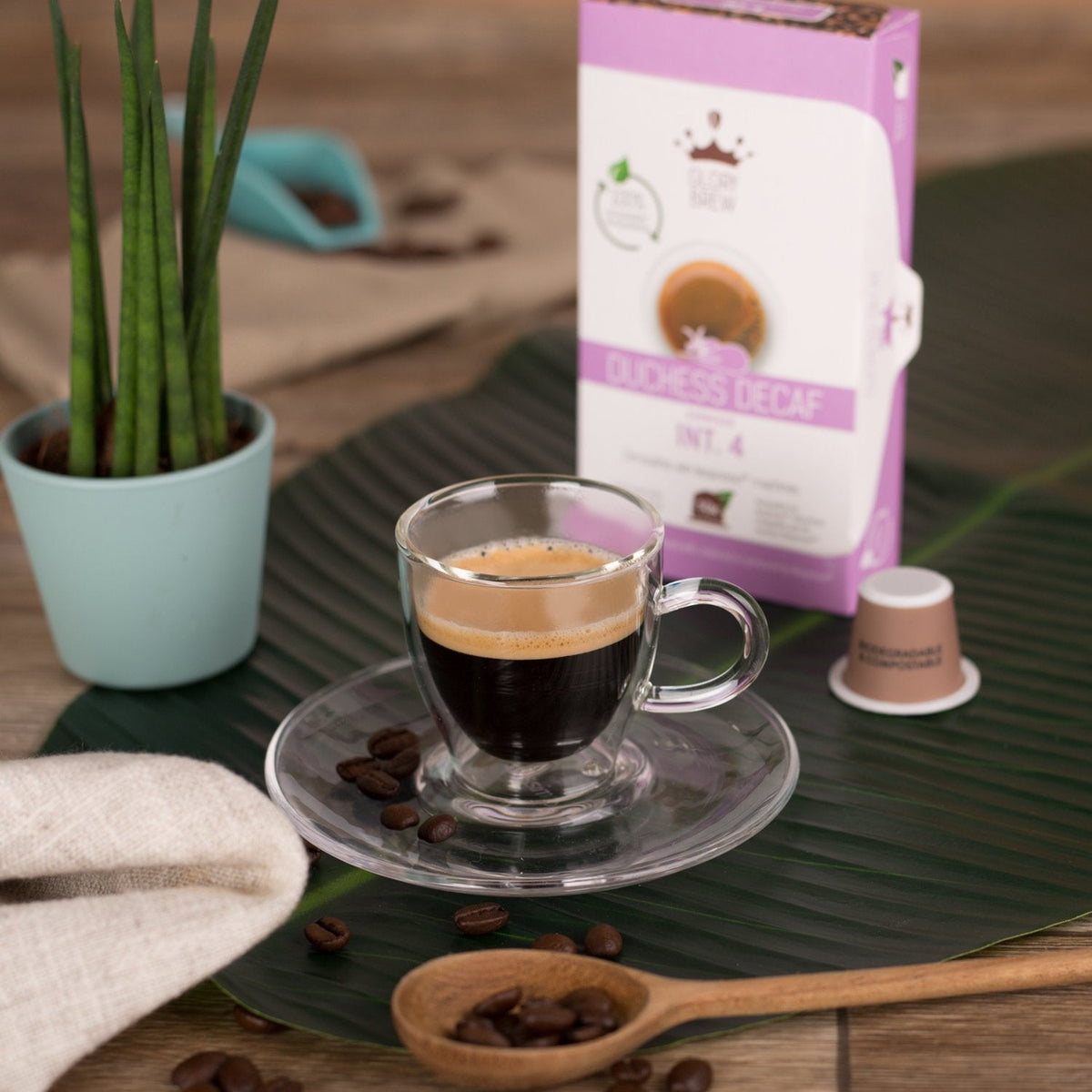 გლორიბრუ დაჩეს დეკაფი - ბიოდეგრადირებადი კაფსულები