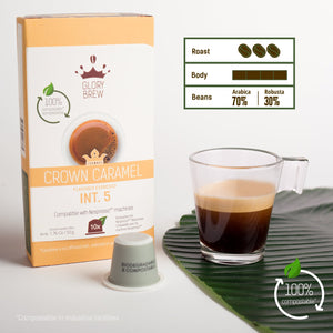 Glorybrew Nespresso Compostable Pods - Crown Caramel - 10ct