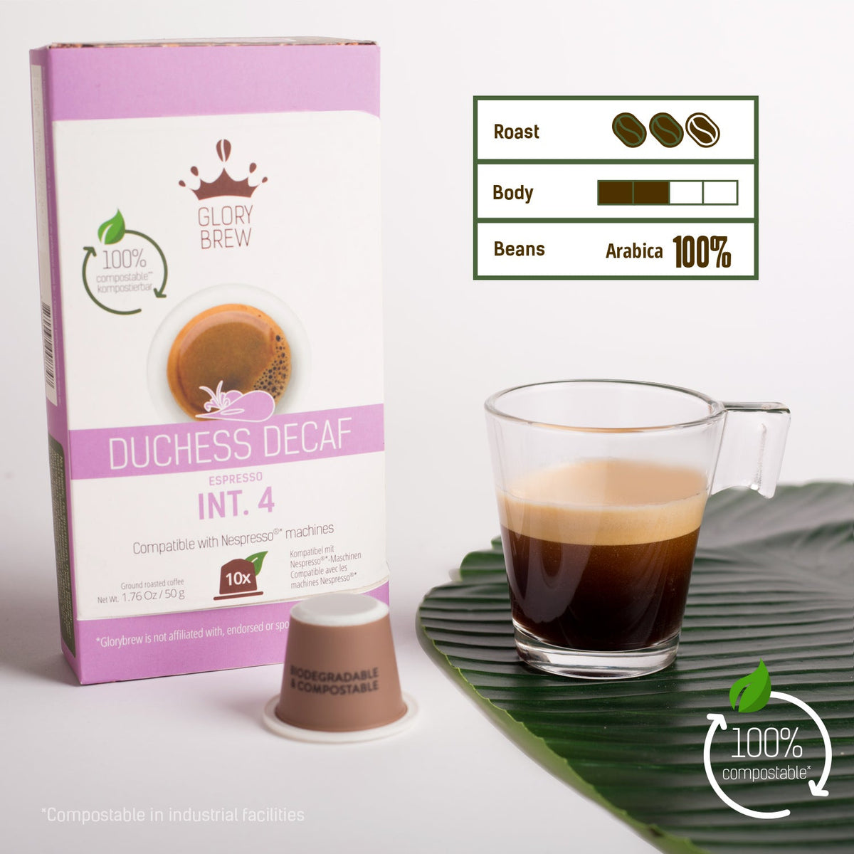 გლორიბრუ დაჩეს დეკაფი - ბიოდეგრადირებადი კაფსულები