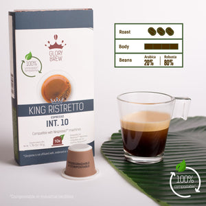 Glorybrew Nespresso Compostable Pods - King Ristretto - 10ct