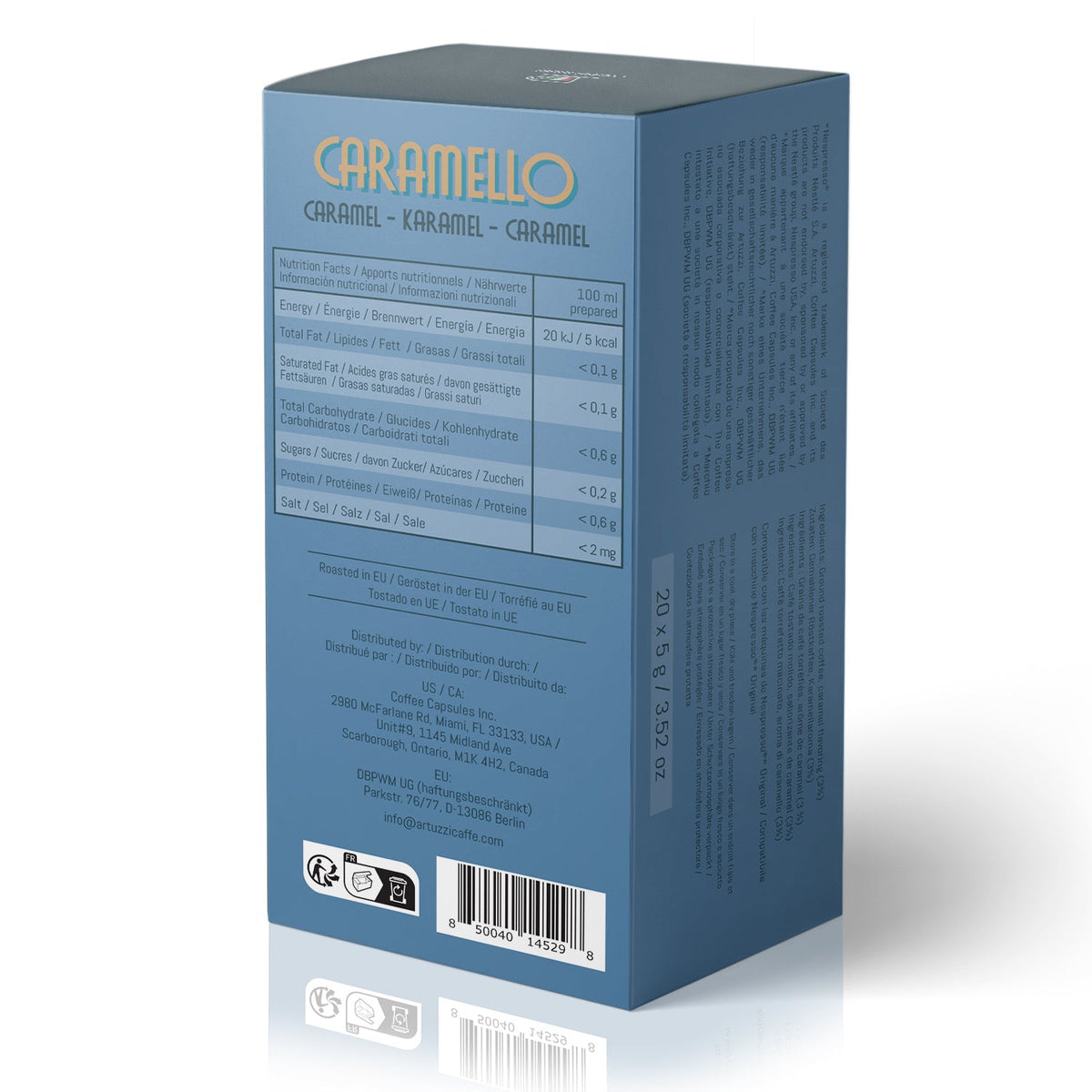 არტუცი კაპრი - კარამელი - 20 ალუმინის კაფსულა