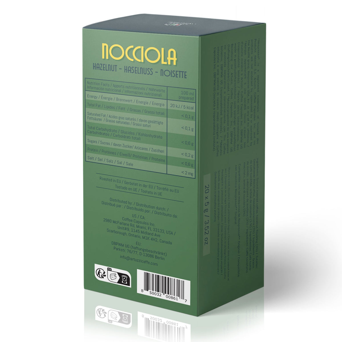 არტუცი ასტი - თხილი - 20 ალუმინის კაფსულა