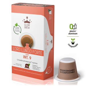 Glorybrew Nespresso Compostable Pods - Lord Lungo Forte - 10ct