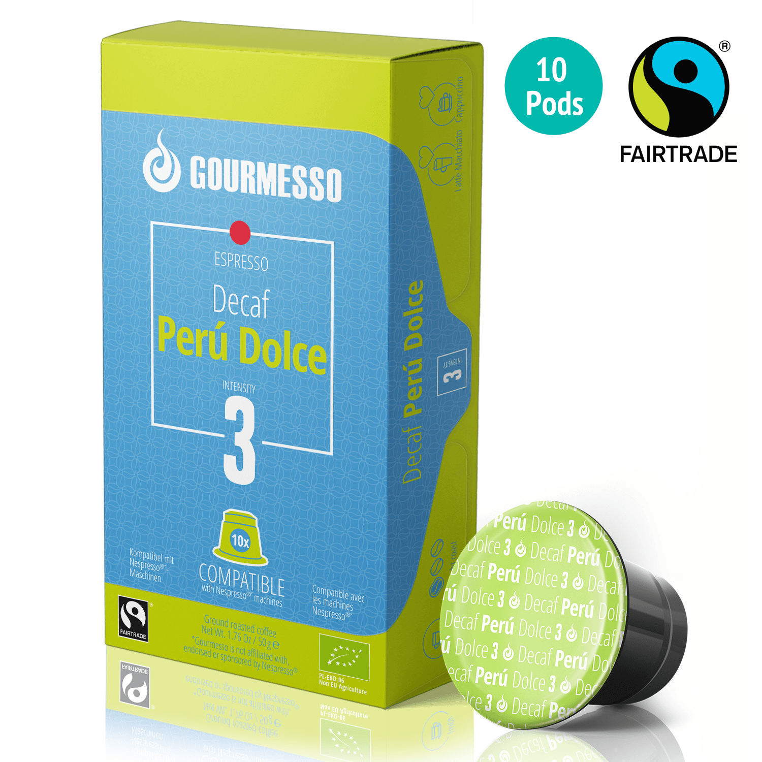 Gourmesso Decaf Peru Dolce - Organic & Fairtrade - 10 Pods-Gourmesso