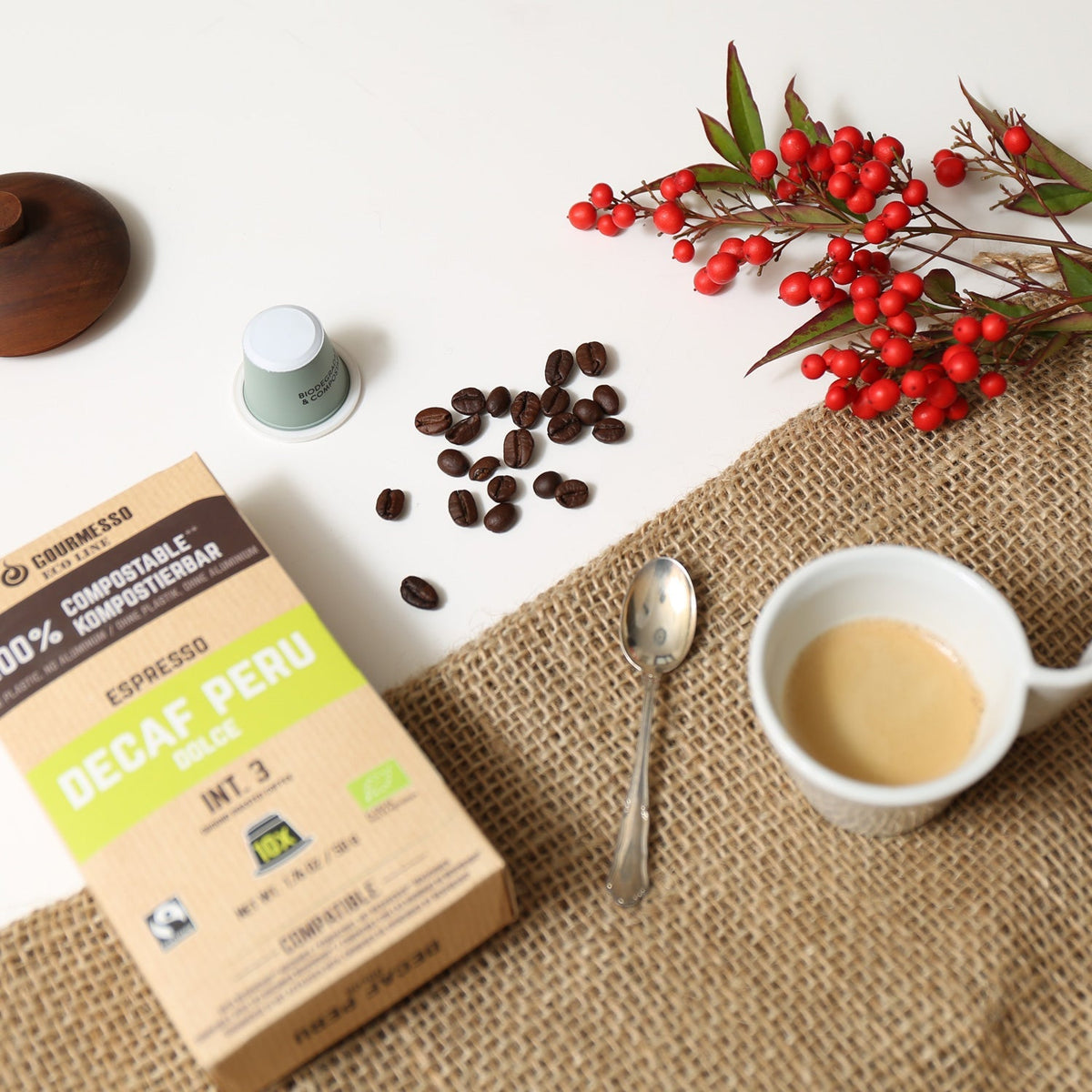 Gourmesso - Eco Line - Decaf Peru Dolce - 10 Capsules - Organic-Gourmesso