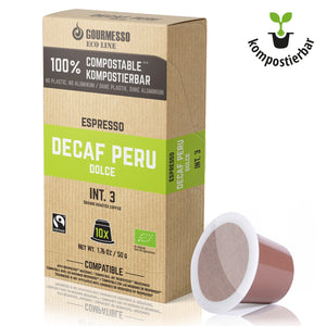 Gourmesso - Eco Line - Decaf Peru Dolce - 10 Capsules - Organic-Gourmesso