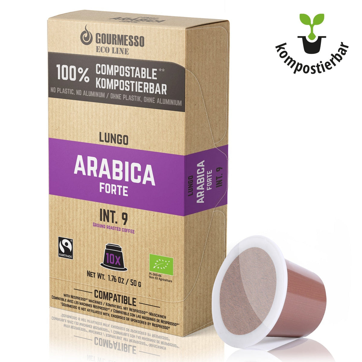 Gourmesso - Eco Line - Lungo Arabica Forte - 10 Capsules - Organic-Gourmesso