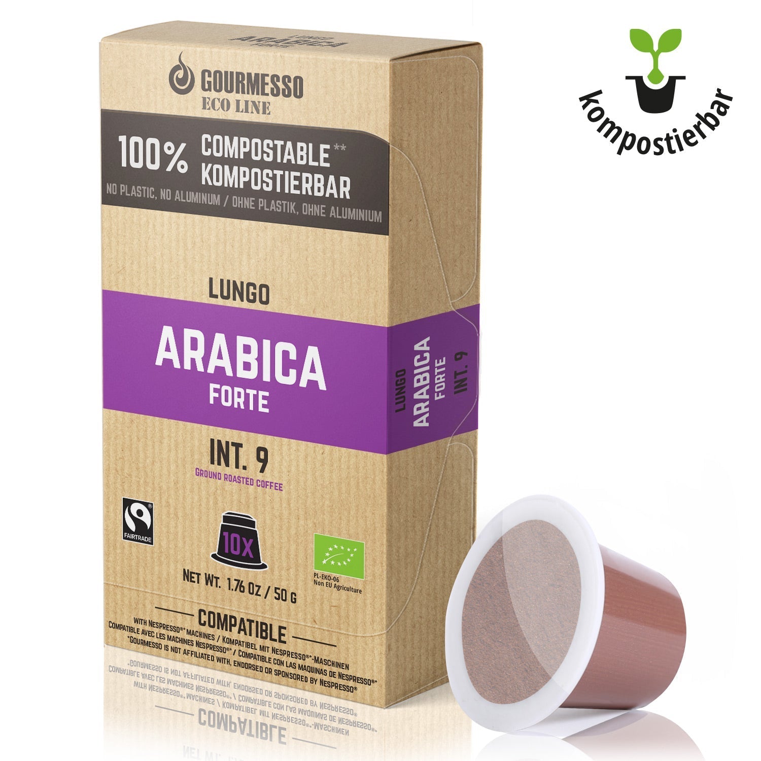 Gourmesso - Eco Line - Lungo Arabica Forte - 10 Capsules - Organic-Gourmesso