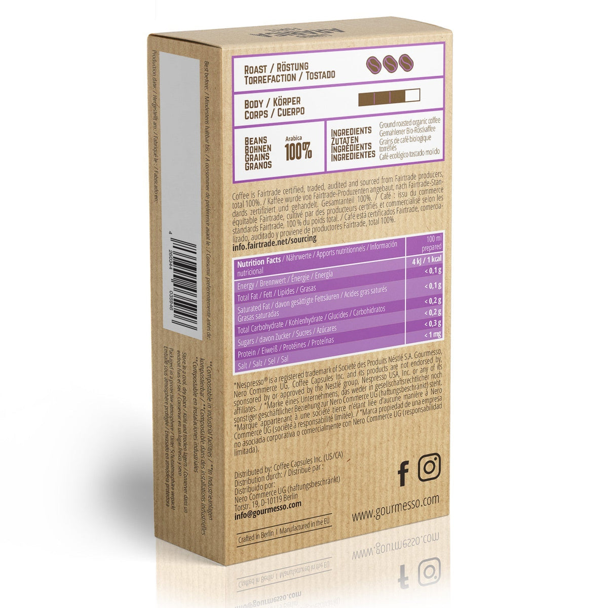 Gourmesso - Eco Line - Lungo Arabica Forte - 10 Capsules - Organic-Gourmesso