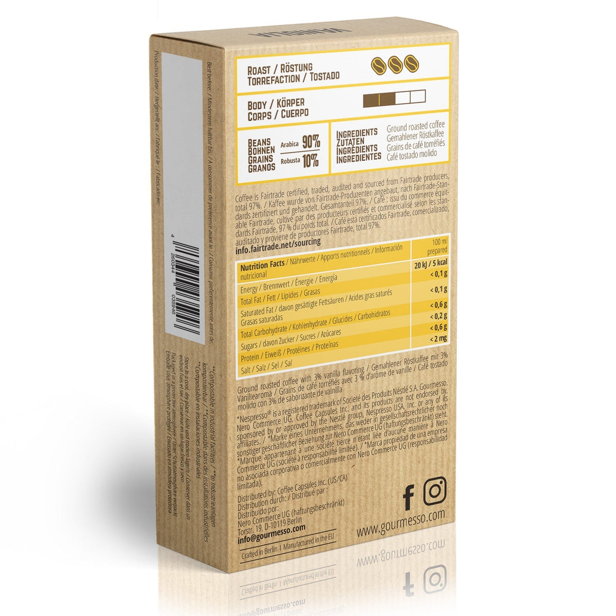 Gourmesso - Eco Line - Vanilla - Vanigilia - 10 Capsules-Gourmesso