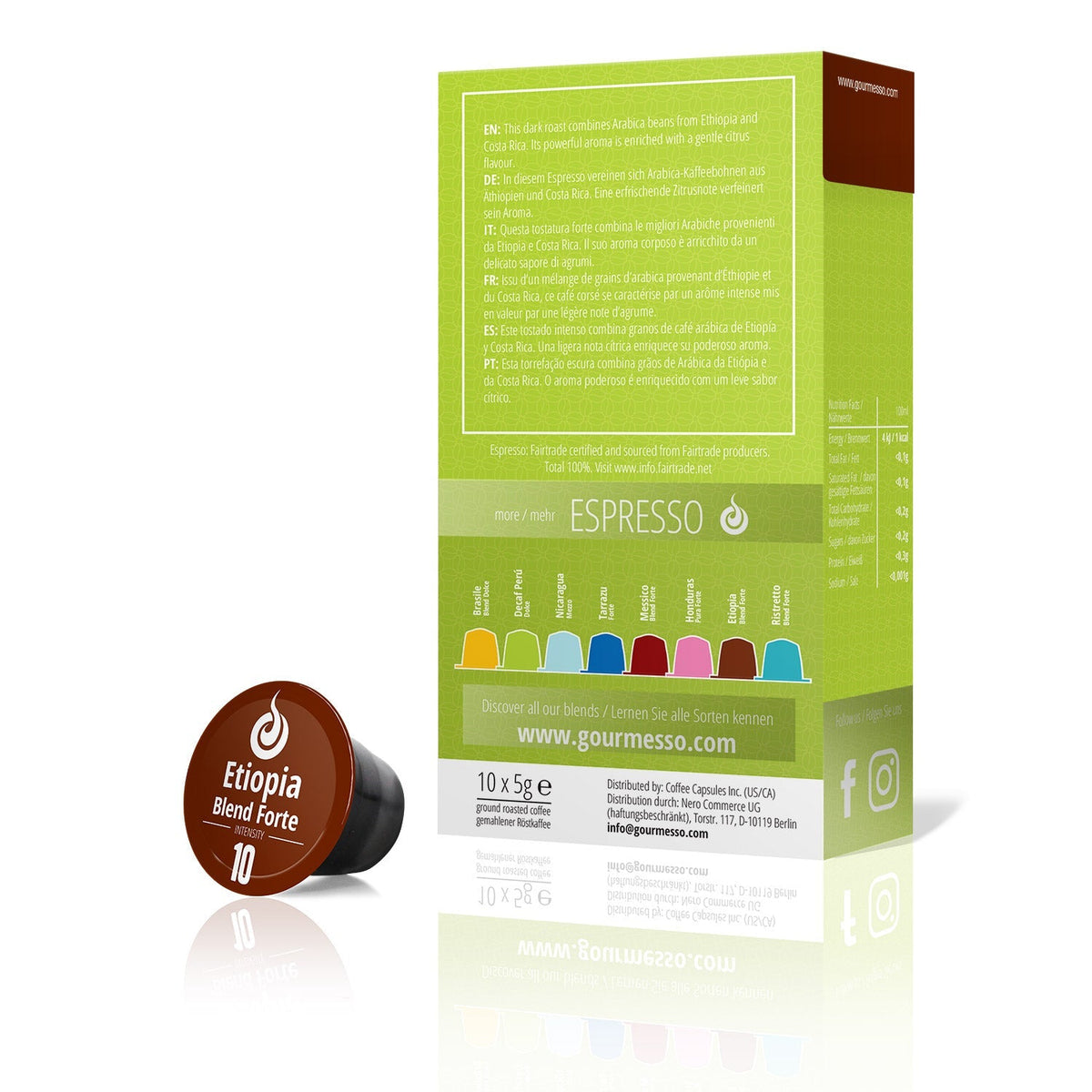 Gourmesso Etiopia Blend Forte - Fairtrade - 10 Pods-Gourmesso