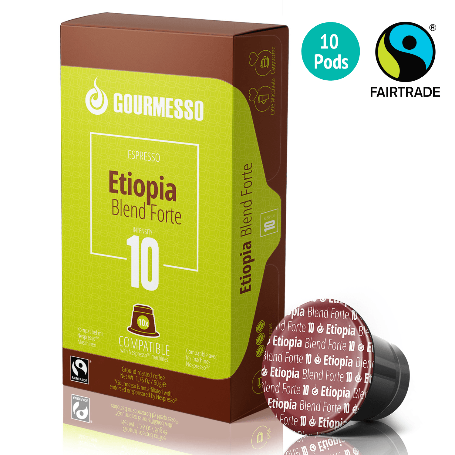 Gourmesso Etiopia Blend Forte - Fairtrade - 10 Pods-Gourmesso