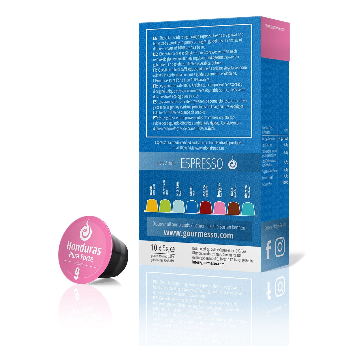 Gourmesso Honduras Pura Forte - Organic/Fairtrade - 10 Pods-Gourmesso