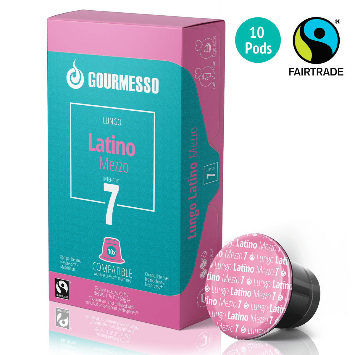 Gourmesso Lungo Latino Mezzo - Fairtrade - 10 Pods-Gourmesso