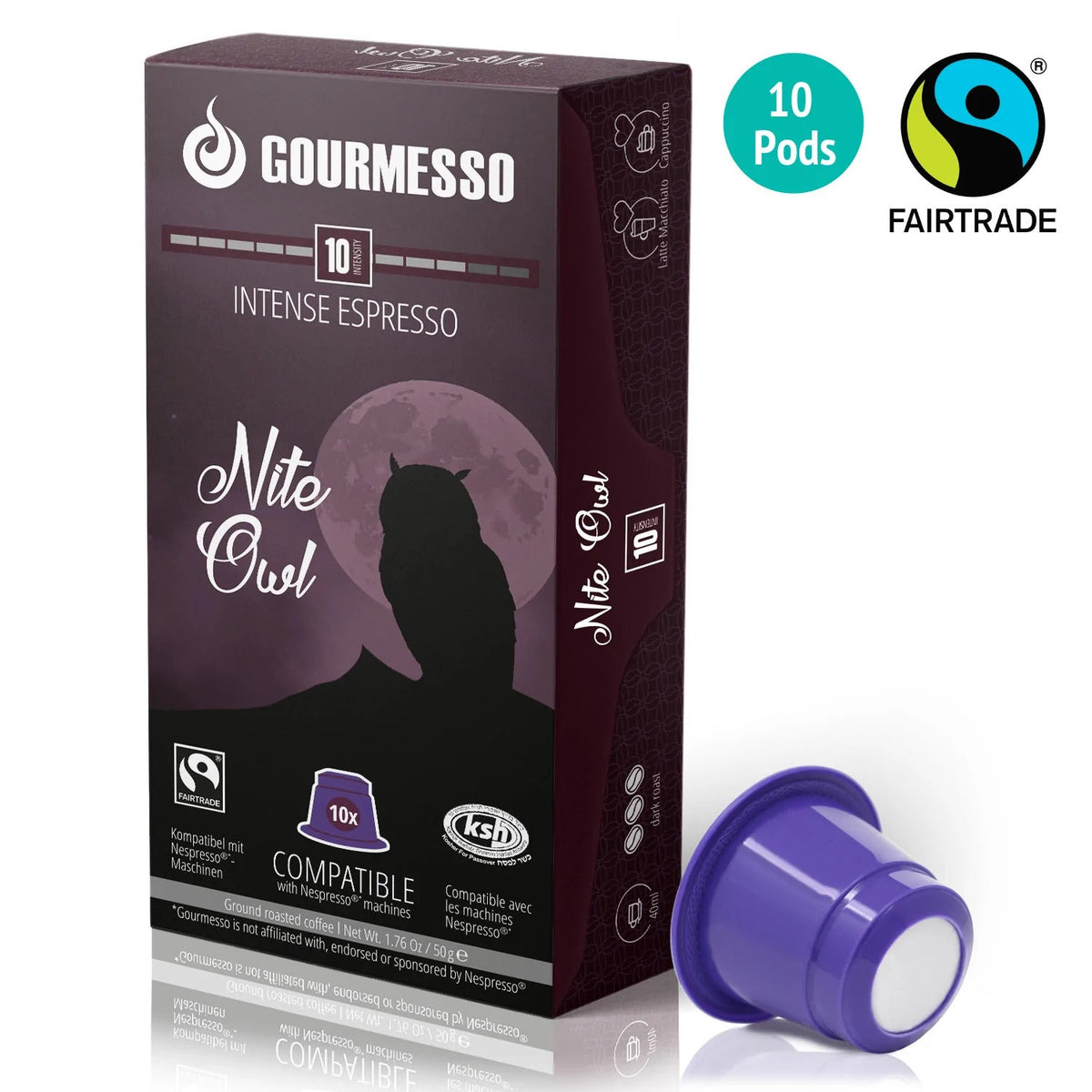 Gourmesso Nite Owl - Fairtrade - 10 Pods-Gourmesso
